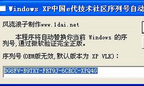 xp序列号永久_xp序列号自动更换器绝对微软验证